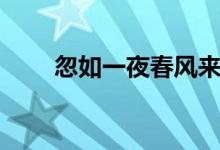 忽如一夜春風來（狐如一夜春風來）