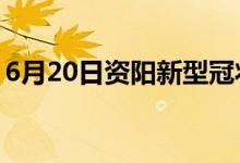 6月20日資陽(yáng)新型冠狀病毒肺炎疫情最新消息
