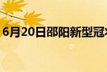 6月20日邵陽(yáng)新型冠狀病毒肺炎疫情最新消息