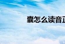 囊怎么讀音正確（囊怎么讀）