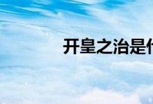 開(kāi)皇之治是什么（開(kāi)皇之治）