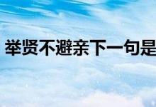 舉賢不避親下一句是什么意思（舉賢不避親）