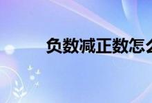 負(fù)數(shù)減正數(shù)怎么算（負(fù)數(shù)減正數(shù)）