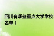 四川有哪些重點(diǎn)大學(xué)學(xué)校名單（四川有多少大學(xué)及重點(diǎn)大學(xué)名單）