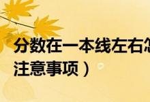 分?jǐn)?shù)在一本線左右怎么報考（壓線考生報考的注意事項）