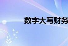 數(shù)字大寫財務(wù)寫法（數(shù)字大寫）