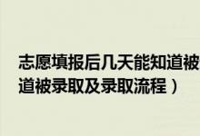 志愿填報后幾天能知道被錄取2020年（2022報考后多久知道被錄取及錄取流程）
