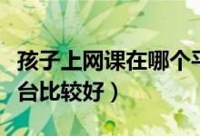 孩子上網(wǎng)課在哪個平臺（孩子想上網(wǎng)課哪個平臺比較好）