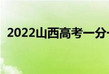 2022山西高考一分一段表（最新成績排名）