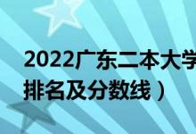 2022廣東二本大學(xué)有哪些（文理科二本大學(xué)排名及分?jǐn)?shù)線）