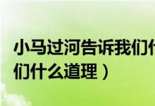 小馬過河告訴我們什么道理(小馬過河告訴我們什么道理)