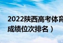 2022陜西高考體育專業(yè)課一分一段表（最新成績位次排名）