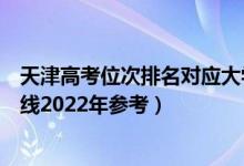 天津高考位次排名對(duì)應(yīng)大學(xué)有哪些（位次對(duì)應(yīng)大學(xué)最低分?jǐn)?shù)線2022年參考）