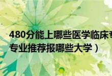 480分能上哪些醫(yī)學臨床專業(yè)（2022高考480分學臨床醫(yī)學專業(yè)推薦報哪些大學）