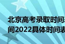 北京高考錄取時(shí)間表2020（高考北京錄取時(shí)間2022具體時(shí)間表）