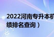 2022河南專升本機器人工程一分一段表（成績排名查詢）
