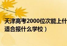 天津高考2000位次能上什么大學(xué)（天津高考位次37000左右適合報(bào)什么學(xué)校）