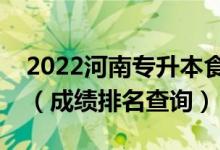 2022河南專升本食品科學與工程一分一段表（成績排名查詢）