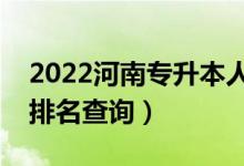 2022河南專升本人工智能一分一段表（成績排名查詢）