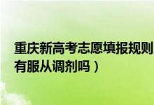 重慶新高考志愿填報規(guī)則2021（2022重慶新高考志愿填報有服從調(diào)劑嗎）
