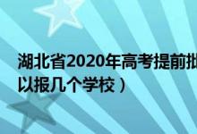 湖北省2020年高考提前批（2022湖北省高考提前批志愿可以報(bào)幾個(gè)學(xué)校）