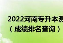 2022河南專(zhuān)升本測(cè)控技術(shù)與儀器一分一段表（成績(jī)排名查詢(xún)）