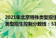 2021年北京特殊類型招生控制分?jǐn)?shù)線（2022北京高考特殊類型招生控制分?jǐn)?shù)線：518分）