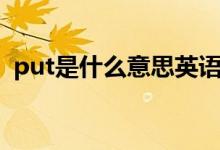 put是什么意思英語(yǔ)翻譯（put是什么意思）