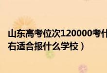 山東高考位次120000考什么學(xué)校（山東高考位次150000左右適合報(bào)什么學(xué)校）