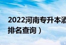 2022河南專升本酒店管理一分一段表（成績排名查詢）