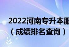 2022河南專升本服裝與服飾設(shè)計(jì)一分一段表（成績排名查詢）