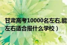 甘肅高考10000名左右,能上什么大學(xué)（甘肅高考位次20000左右適合報(bào)什么學(xué)校）
