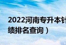 2022河南專升本針灸推拿學(xué)一分一段表（成績(jī)排名查詢）