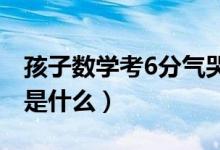 孩子數(shù)學(xué)考6分氣哭爸爸怎么回事（具體情況是什么）