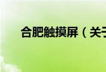合肥觸摸屏（關于合肥觸摸屏的介紹）