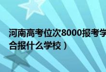 河南高考位次8000報(bào)考學(xué)校（河南高考位次210000左右適合報(bào)什么學(xué)校）