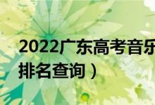 2022廣東高考音樂(lè)類一分一段表（?？瞥煽?jī)排名查詢）