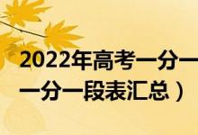 2022年高考一分一段表（2022全國(guó)各省高考一分一段表匯總）