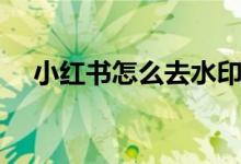 小紅書怎么去水?。ㄐ〖t書去水印方法）