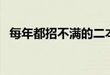 每年都招不滿的二本院校（哪些適合撿漏）