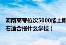 河南高考位次5000能上哪些大學（河南高考位次210000左右適合報什么學校）
