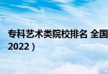 ?？扑囆g(shù)類院校排名 全國（藝術(shù)類最好的專科學(xué)校最新排名2022）