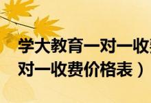 學(xué)大教育一對一收費標(biāo)準(zhǔn)2021（學(xué)大教育一對一收費價格表）