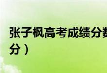 張子楓高考成績分?jǐn)?shù)線（張子楓高考成績多少分）