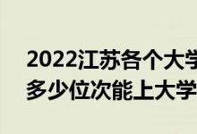 2022江蘇各個(gè)大學(xué)分?jǐn)?shù)線及高考位次預(yù)測（多少位次能上大學(xué)）