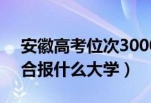 安徽高考位次30000左右推薦什么學(xué)校（適合報什么大學(xué)）