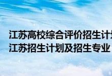 江蘇高校綜合評(píng)價(jià)招生計(jì)劃（2022綜合評(píng)價(jià)招生B類(lèi)高校在江蘇招生計(jì)劃及招生專(zhuān)業(yè)）
