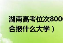 湖南高考位次80000左右推薦什么學校（適合報什么大學）
