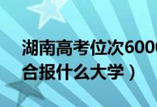 湖南高考位次60000左右推薦什么學(xué)校（適合報(bào)什么大學(xué)）
