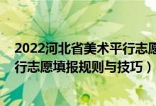 2022河北省美術(shù)平行志愿投檔公式（2022高考志愿填報平行志愿填報規(guī)則與技巧）